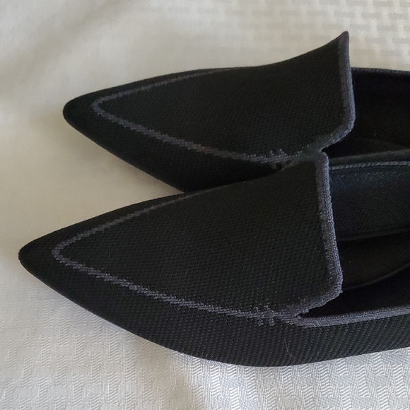 VIVAIA Sleek Black Slipon Flats Sz 8 - Picture 4 of 13